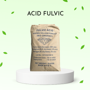 Phân bón kích rễ Acid Fulvic (50% fulvic + 8% K2O) - Kích Rễ Cho Cây Sầu Riêng, Cà Phê -  Bao 20kg